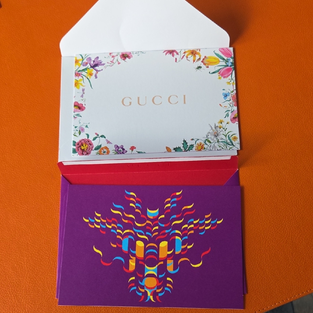 Gucci Multicolor Floral and Abstract Card Set